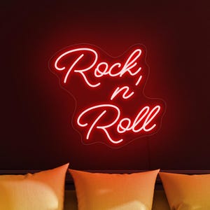 Rock and Roll neon sign, Rock n Roll led sign, Music room neon sign decor, Rock music sign decor, Rock lover gift, Rock n Roll art decor