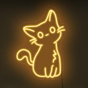 Cat neon sign, Cute cat led sign, Kitty neon sign, Kids room neon sign, Cat lover gift, Animal neon sign, Neon sign bedroom, Cat art decor