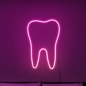 Tooth led sign, Tooth neon sign, Tooth light sign, Tooth neon light, Dentist neon sign, Tooth wall art, Dentist wall decor, Tooth wall decor