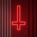 Cross Neon Sign, Cross Led Sign, Inverted Cross Neon Sign, Upside Down ...