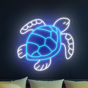 Turtle led sign, Animal neon sign, Sea animal decor, Turtle neon sign, Game room neon, Neon sign nursery, Kids room neon, Turtle art decor