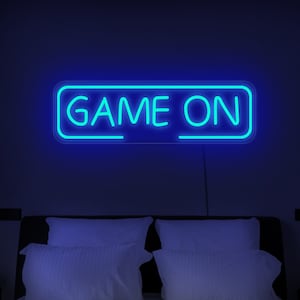 Game on neon sign, Game on led sign, Kids room neon sign, Gamer neon sign, Game room neon, Playroom sign decor, Game room wall art decor