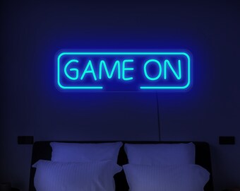 Game on neon sign, Game on sign, Game on led sign, Gamer neon sign, Game room neon sign, Gamer decor, Game on wall decor, Game room decor