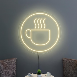 Coffee cup neon sign, Coffee open neon sign, Cafe neon sign, Coffee bar neon sign, Restaurant neon sign kitchen, Coffee wall art decor