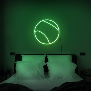 Tennis ball neon sign, Tennis neon sign, Tennis ball led sign, Sports neon sign, Tennis room decor, Tennis ball wall art, Tennis ball decor