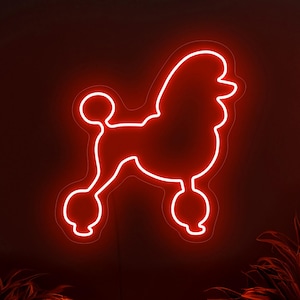 Poodle dog neon sign, Dog led sign, Poodle lover gift, Dog room neon sign, Animal neon sign, Dog lover gift, Poodle dog wall art decor