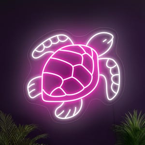 Turtle neon sign, Turtle led sign, Animal neon sign, Ocean neon sign, Turtle lover gift, Sea animal sign, Kids room neon, Turtle art decor