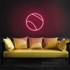 Tennis ball neon sign,Tennis ball led sign,Ball neon sign,Sports neon sign,Neon sign bedroom,Led neon sign,Neon light sign for wall