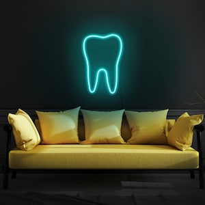 Tooth neon sign,Tooth led sign,Tooth neon light,Tooth wall decor,Neon sign bedroom,Led neon sign,Neon light sign for wall