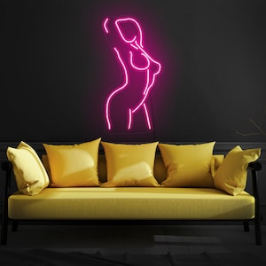 Woman body neon sign,Girl neon sign,Girl neon light,Lady neon sign,Body neon sign,Woman body wall art,Led neon sign,Neon sign bedroom