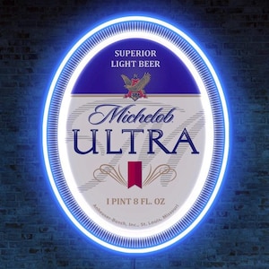 Michelob Ultra led sign, Michelob Ultra logo sign, Michelob Ultra gift, Bar neon sign, Beer neon sign decor, Michelob Ultra wall art decor