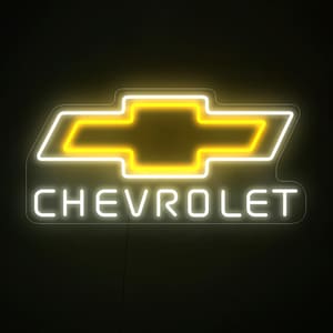 Chevrolet neon wall sign, Chevrolet led sign, Chevrolet logo light, Garage Chevrolet sign, Garage neon light, Man cave neon sign art