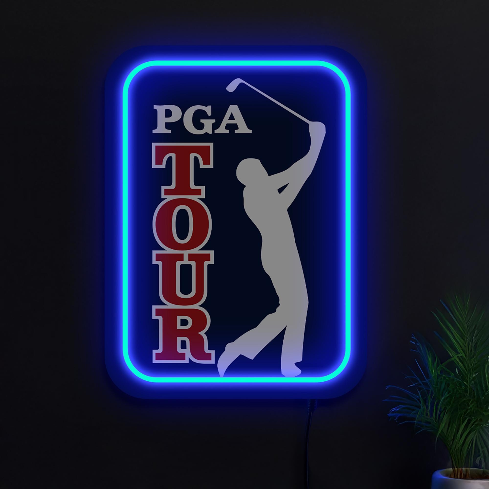 PGA Tour Neon Sign, Golf Neon Sign, PGA Tour Logo Sign, Golf Lover