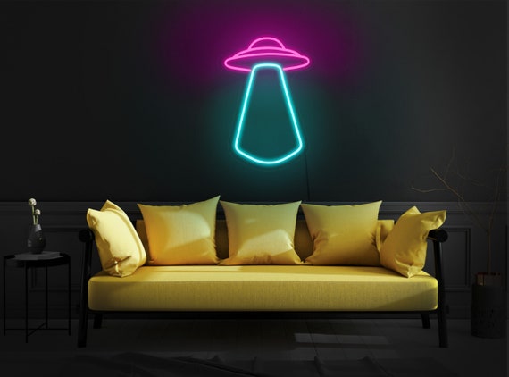 Ufo neon sign,Ufo led neon sign,Ufo wall art,Ufo wall decor,Neon light sign for wall,Neon sign bedroom decor,Led neon sign,Neon wall sign