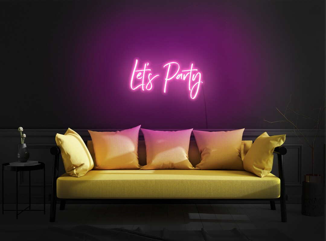 Let's Party Neon Sign, Let's Party Led Sign,lets Party Light up Sign ...