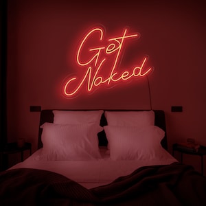 Get nackt Schild Badezimmer, Get nackt Neon Schild, Get nackt Licht, Get nackt Wand Dekoration,Neon Schild rot,Neon Schild Schlafzimmer Dekor,Led Neonlicht Schild