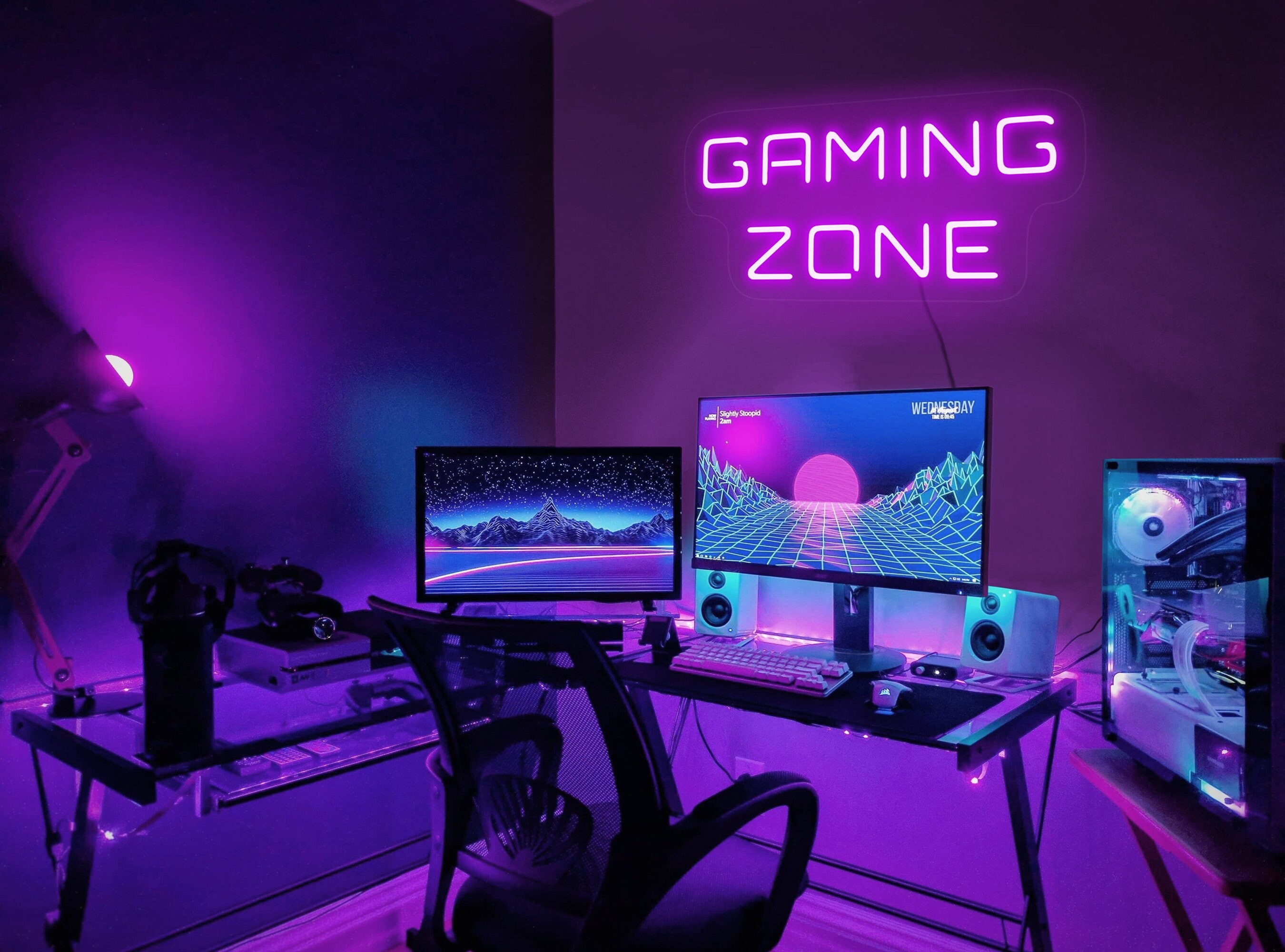 Nice Led Gaming Room Ideas in Bedroom