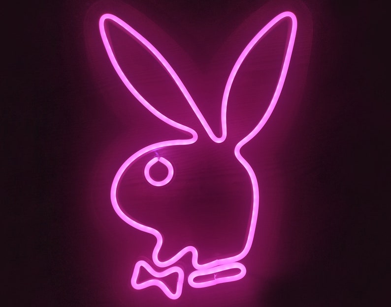 Neon sign bunnyPlayboy bunny neonPlayboy bunny decorNeon | Etsy