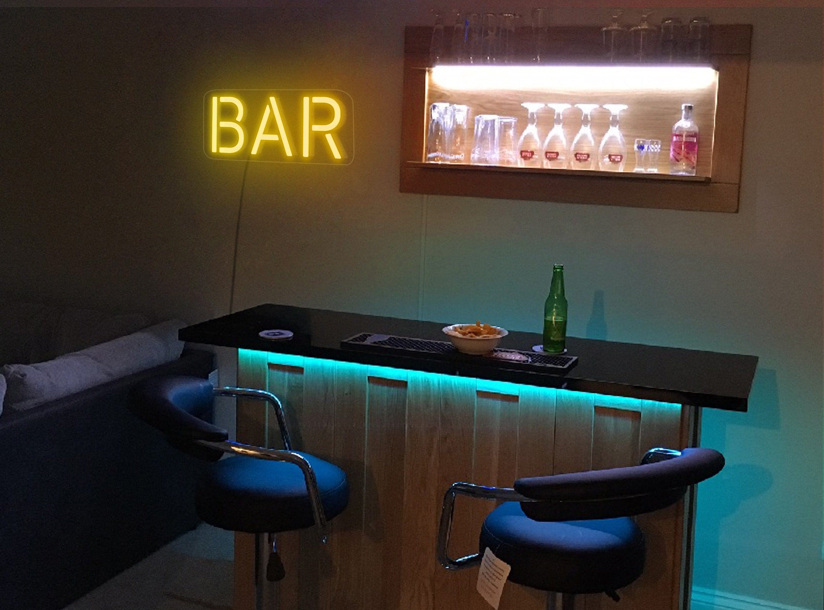 Bar neon signBar neon lightBar led signHome bar neon Etsy
