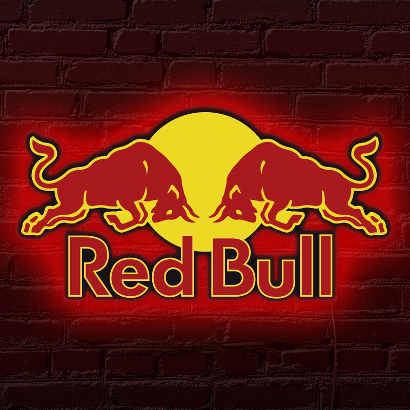 Red bull leuchtreklame, red bull led schild, red bull logo, red - Etsy.de