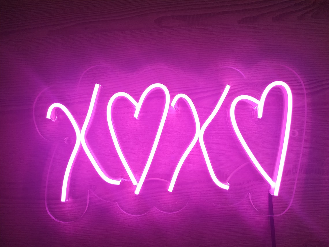 XOXO Sign Neon Sign Bedroom Pinkxoxo Neon Neon Sign Bedroom Etsy