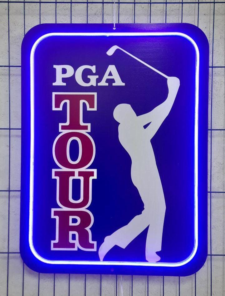 PGA Tour Neon Sign, Golf Neon Sign, PGA Tour Logo Sign, Golf Lover