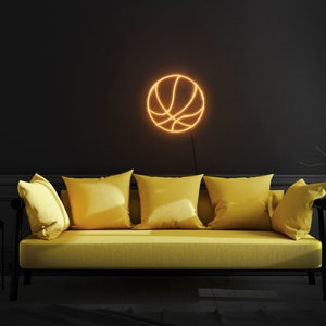 Basketball neon sign,Basketball neon light,Basketball sign,Neon sign wall art,Neon sign wall decor,Led neon sign,Neon light sign