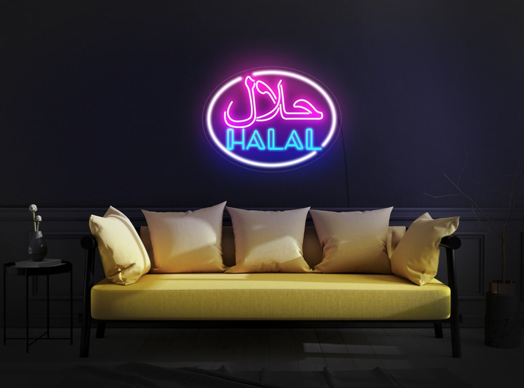 Halal Neon Sign, Halal Sign, Halal Led Sign, Halal Food Neon Sign