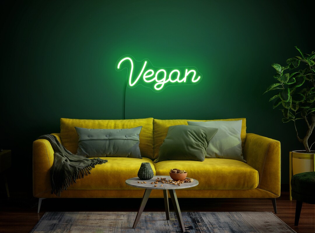 Vegan Neon Sign, Vegan Sign, Vegan Led Sign, Vegetarian Sign, Vegan