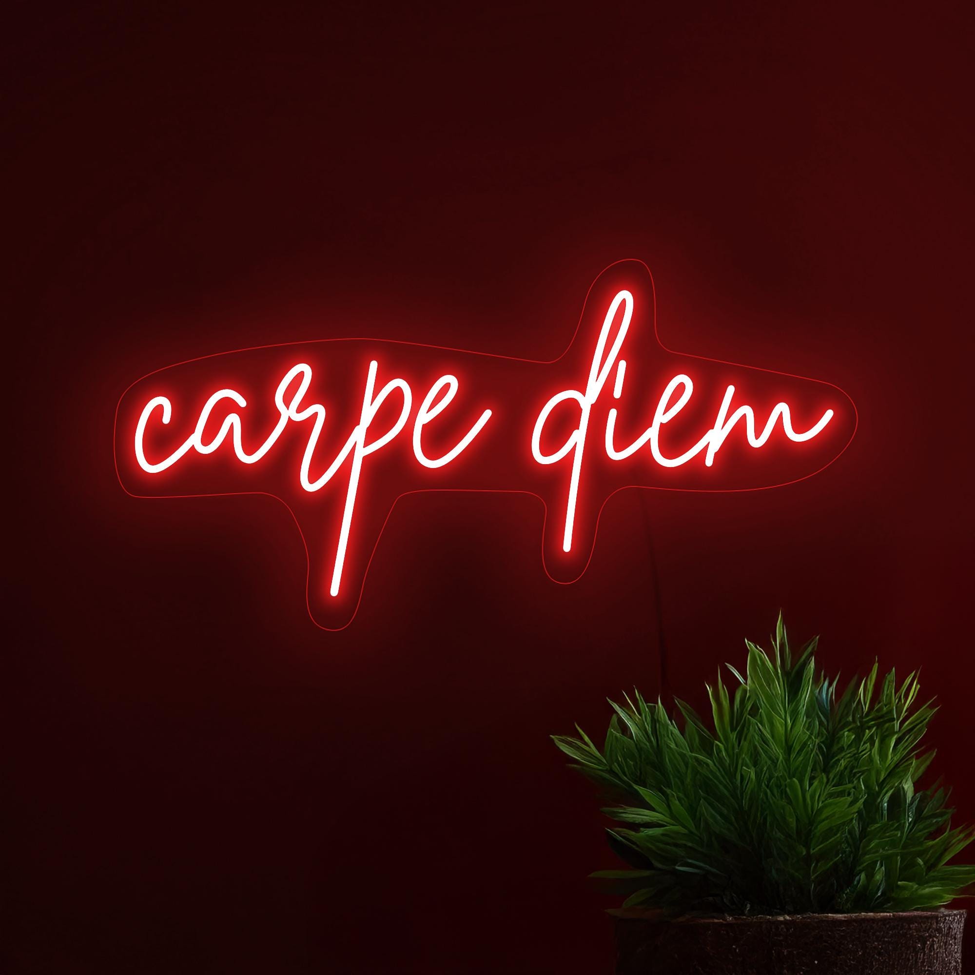 Carpe Diem Neon Sign, Carpe Diem Led Sign, Carpe Diem Light Sign