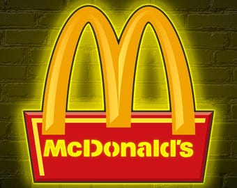 マクドナルドのライト付き看板 マクドナルドのライト付き看板 LED