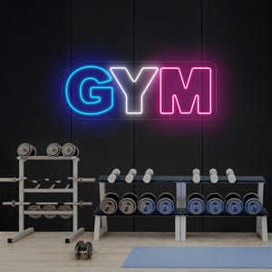GYM neon sign, GYM led sign, Fitness neon sign, Workout neon sign, Bodybuilding Gym sign, Fitness club wall art decor, GYM wall art decor