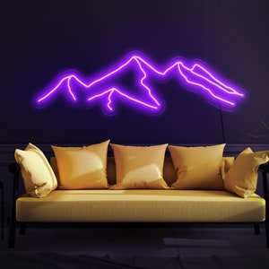 Mountain neon sign,Mountain led sign,Mountain wall art neon,Led neon sign wall decor,Neon sign bedroom,Neon light sign for wall decor
