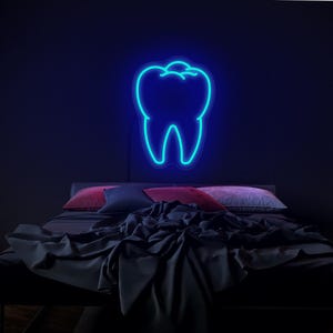 Tooth led sign, Tooth neon sign custom, Tooth light sign decor, Dental office sign art, Dentist neon sign, Dentist decor, Tooth art decor