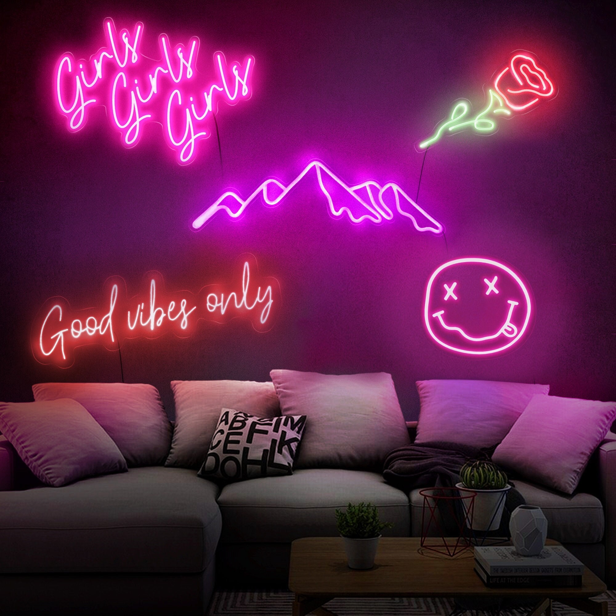 Custom Neon Sign Bedroomcustom Led Sign for Wallneon Light Etsy Denmark