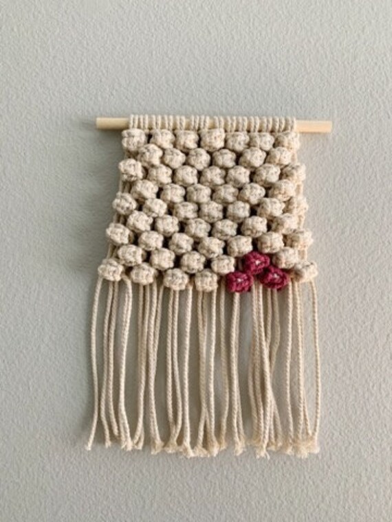 Berry Knot Macrame Wall Hanging Etsy