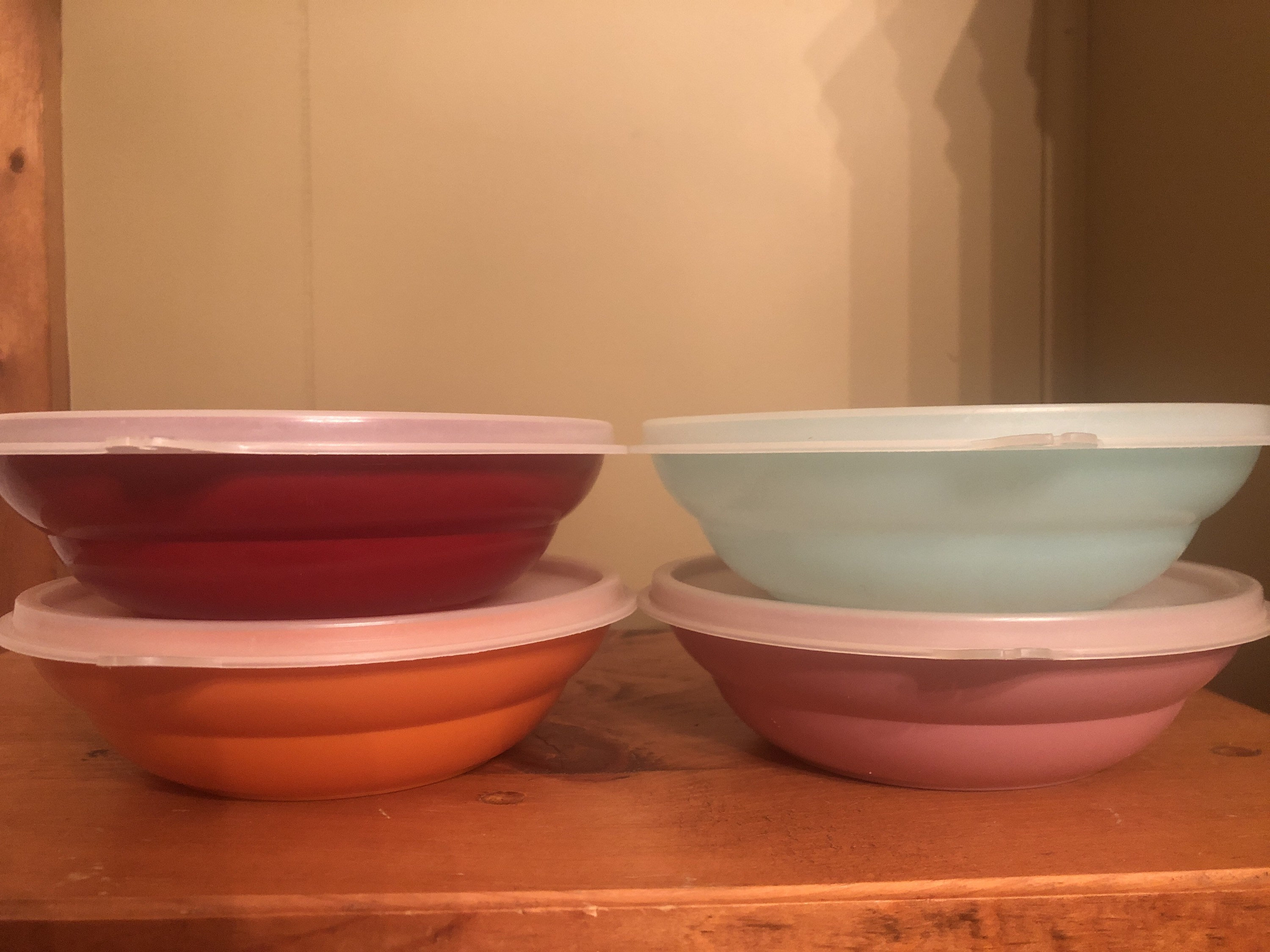 Vintage Tupperware Cereal Bowls 4 with Lids 155552and Etsy