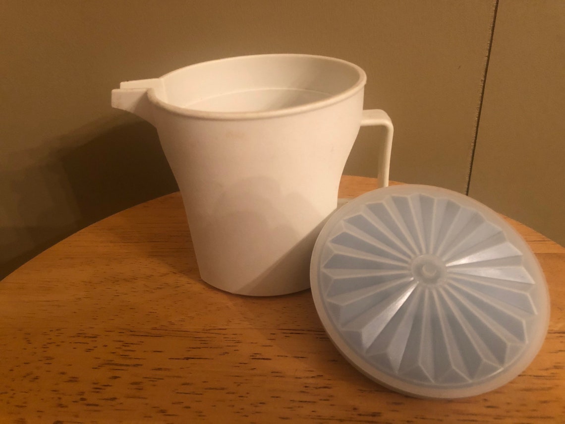 Vintage Tupperware Creamer Holder lid has little damage that Etsy
