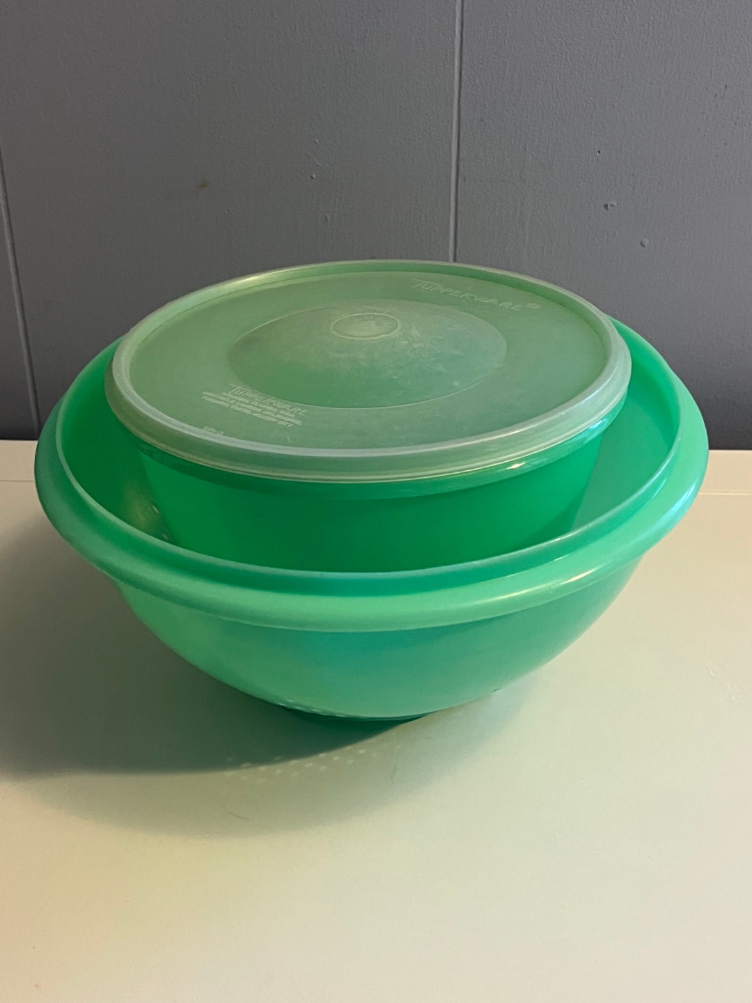 Vintage Jadeite Tupperware Set of Strainer and Small Crisp It Etsy
