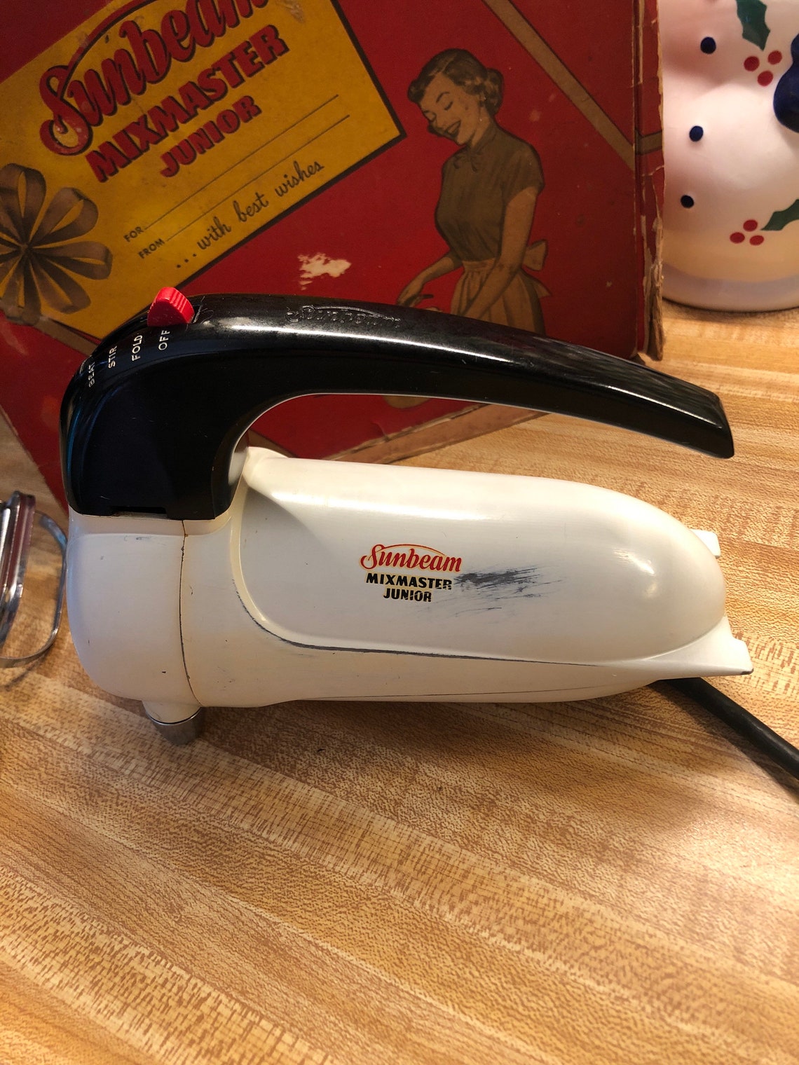 Vintage Sunbeam Mixmaster Junior hand held mixer. Heavy in Etsy