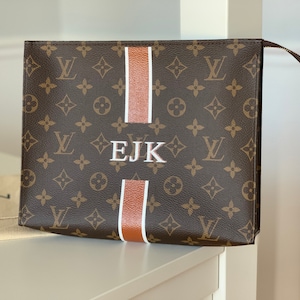 Personalized hand painting handbag,Monogrammed designer bag, Custom Painting on Bag, Monogrammed Handbag Purse Accessory Art Initials Stripe