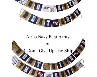 Go Navy Beat Army Flag: 100D Polyester Tapestry Banner - Etsy