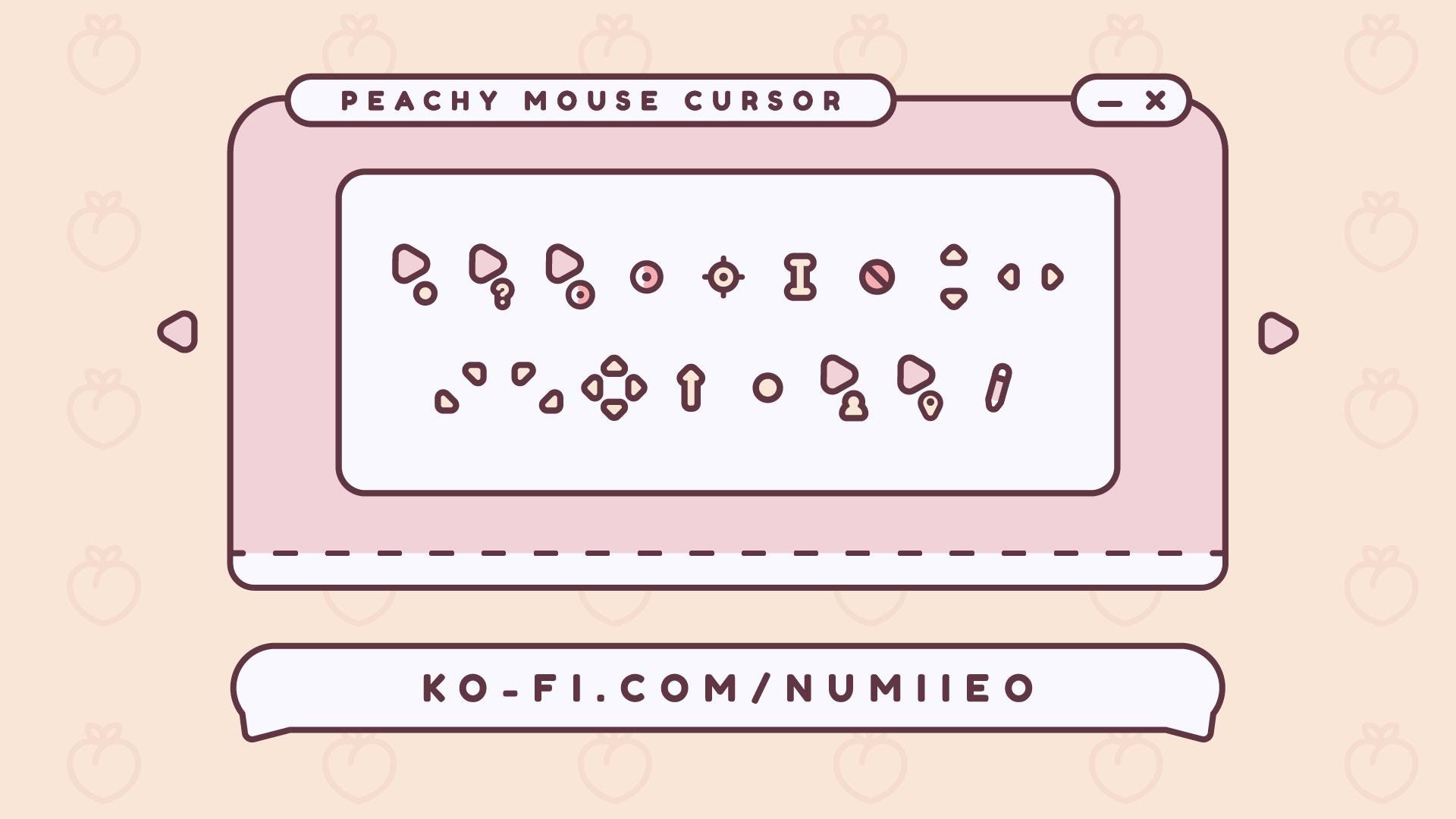 Peachy Mouse Cursor Set - Etsy