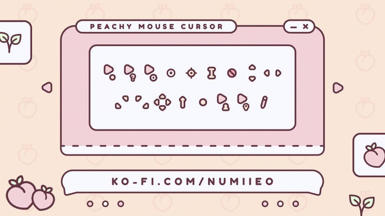 Peachy Mouse Cursor Set - Etsy