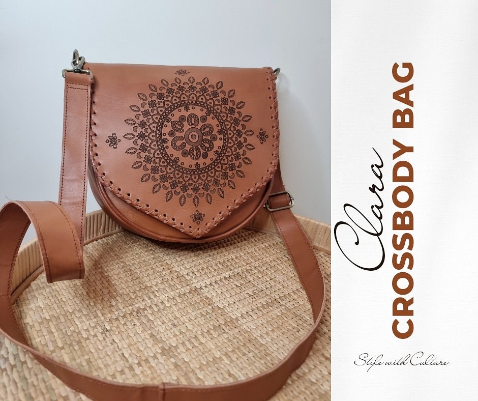Clara Mae Cowhide Crossbody Handbag