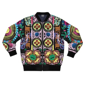 Top Designer Styled Inspired Colorful Jacket Themed AOP Bomber Jacket