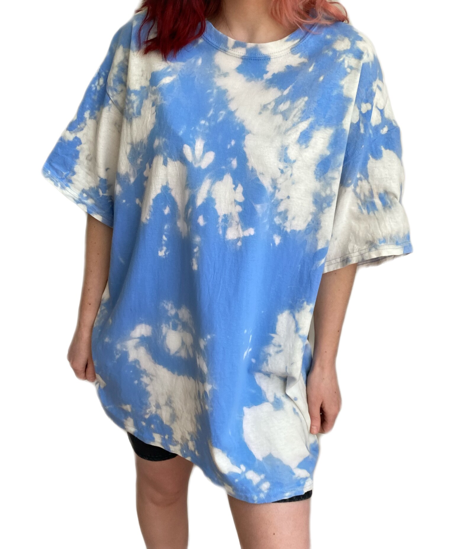 Sky blue acid wash tie dye tshirt Etsy