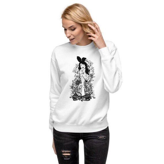 ANIMAL INSTINCT-SKULL Tattoo Art Halloween Sweatshirt - Etsy