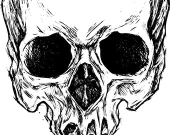 Jawless Skull, High Quality, Vector Art, T-shirt Design 