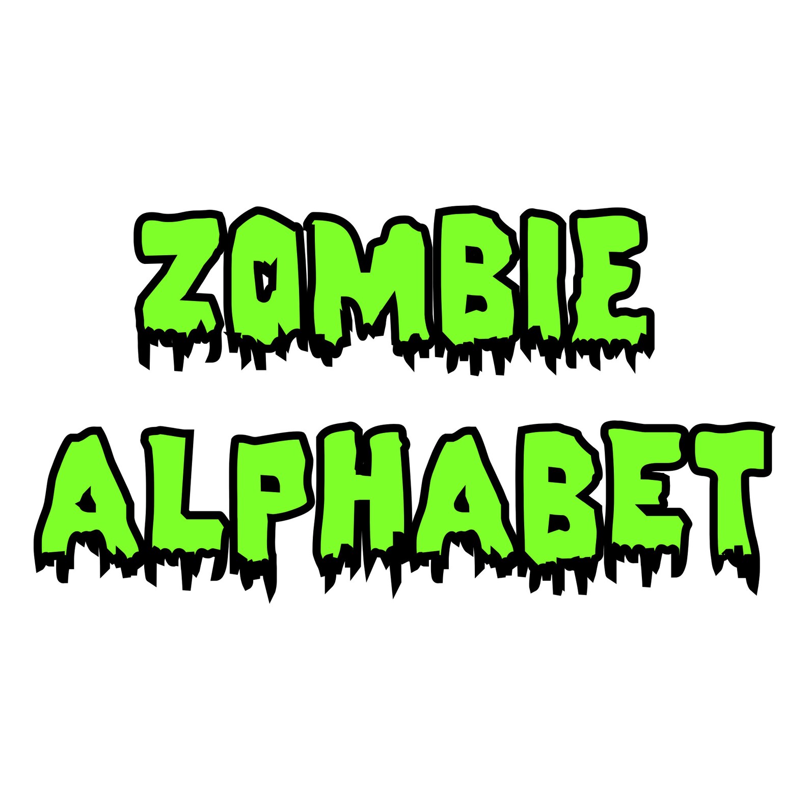 ZOMBIE Alphabet FONT Svg Dripping Letters and Numbers Cricut Etsy